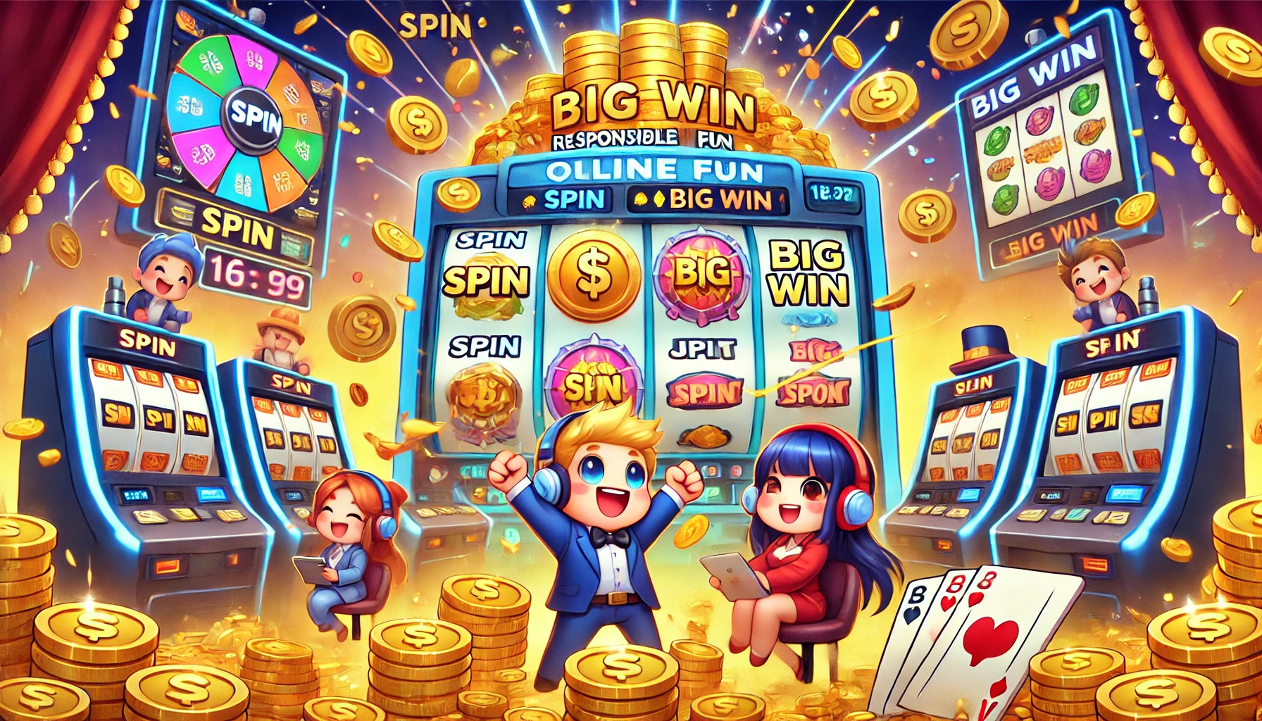 Imahe ng manlalaro na ginagabayan ng Disiplina ang kanyang Pusong Sugal, gamit ang isang Stop Loss chart upang iwasan ang magastos na pagkakamali sa slot machine.